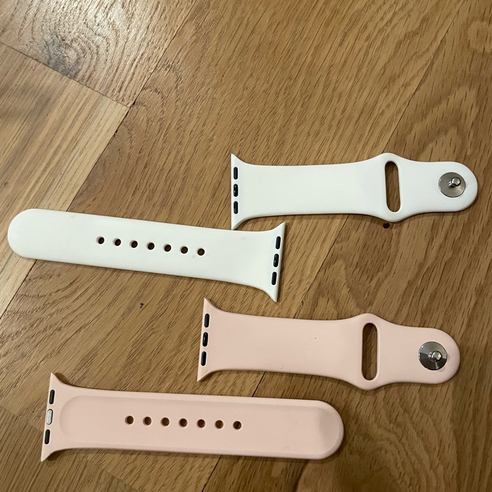2 bands fit for an Apple Watch. Brand new. Never worn.